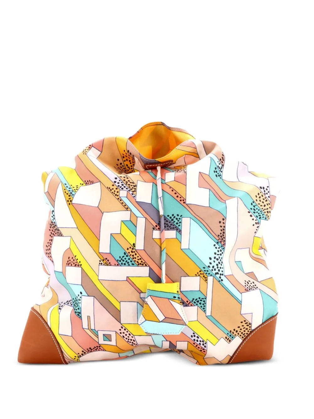 Silky City Bag Printed Silk and Leather PM Crossbody Bag by Hermès Pre-Owned