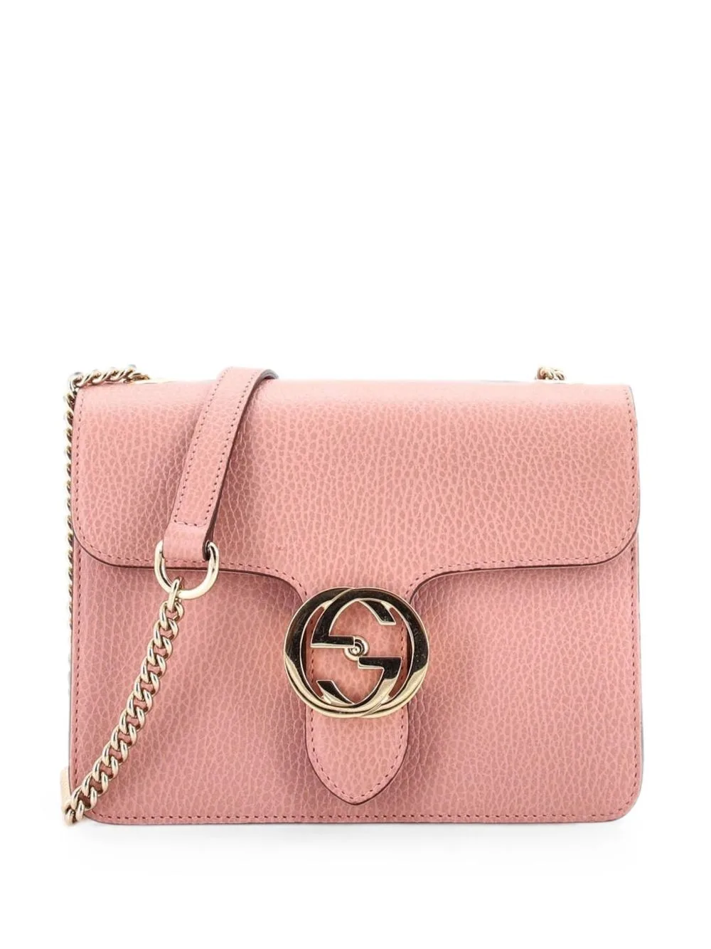 Interlocking Leather Small Shoulder Bag