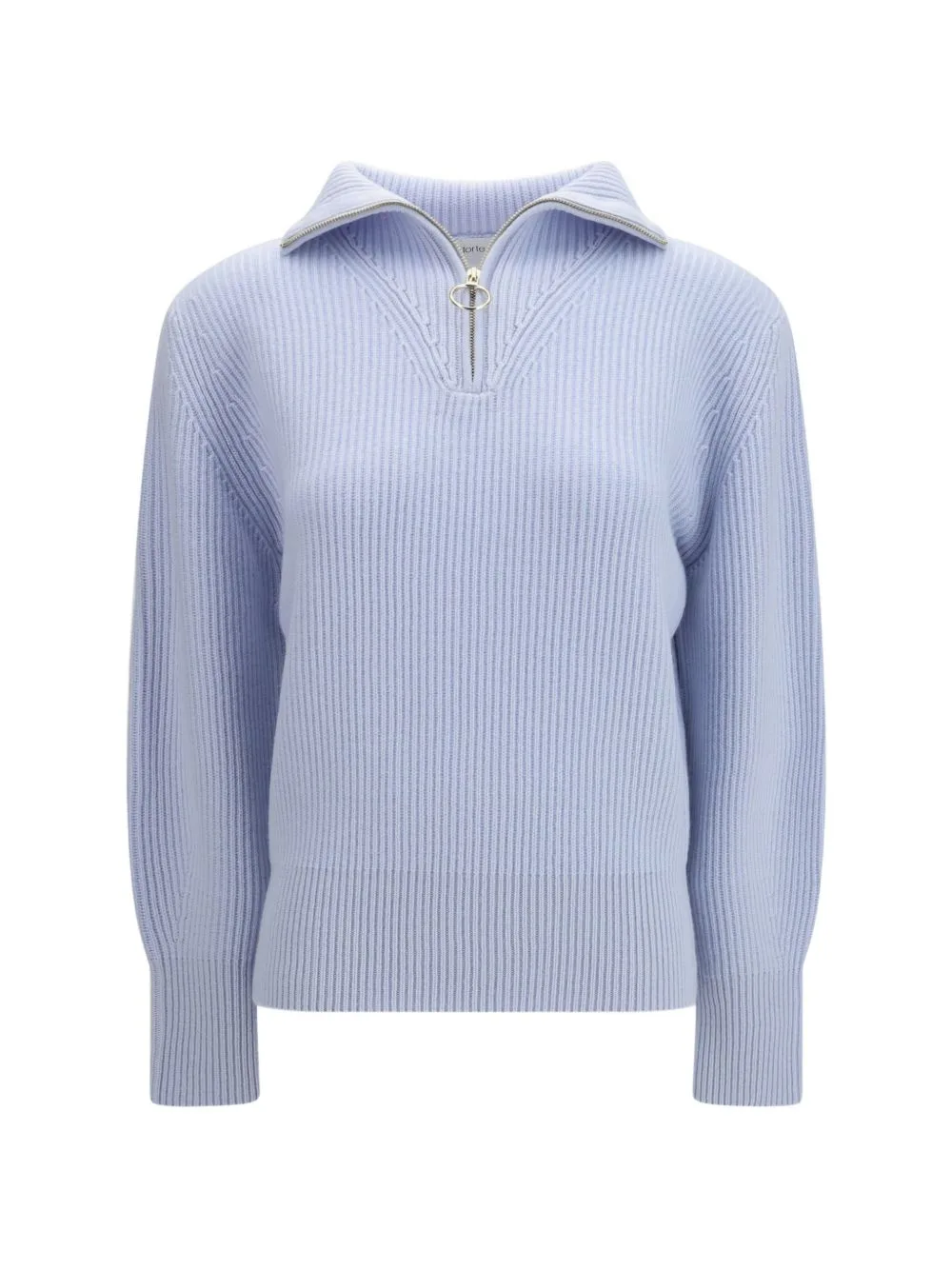 Rib-Knit Half-Zip Jumper by Forte Forte