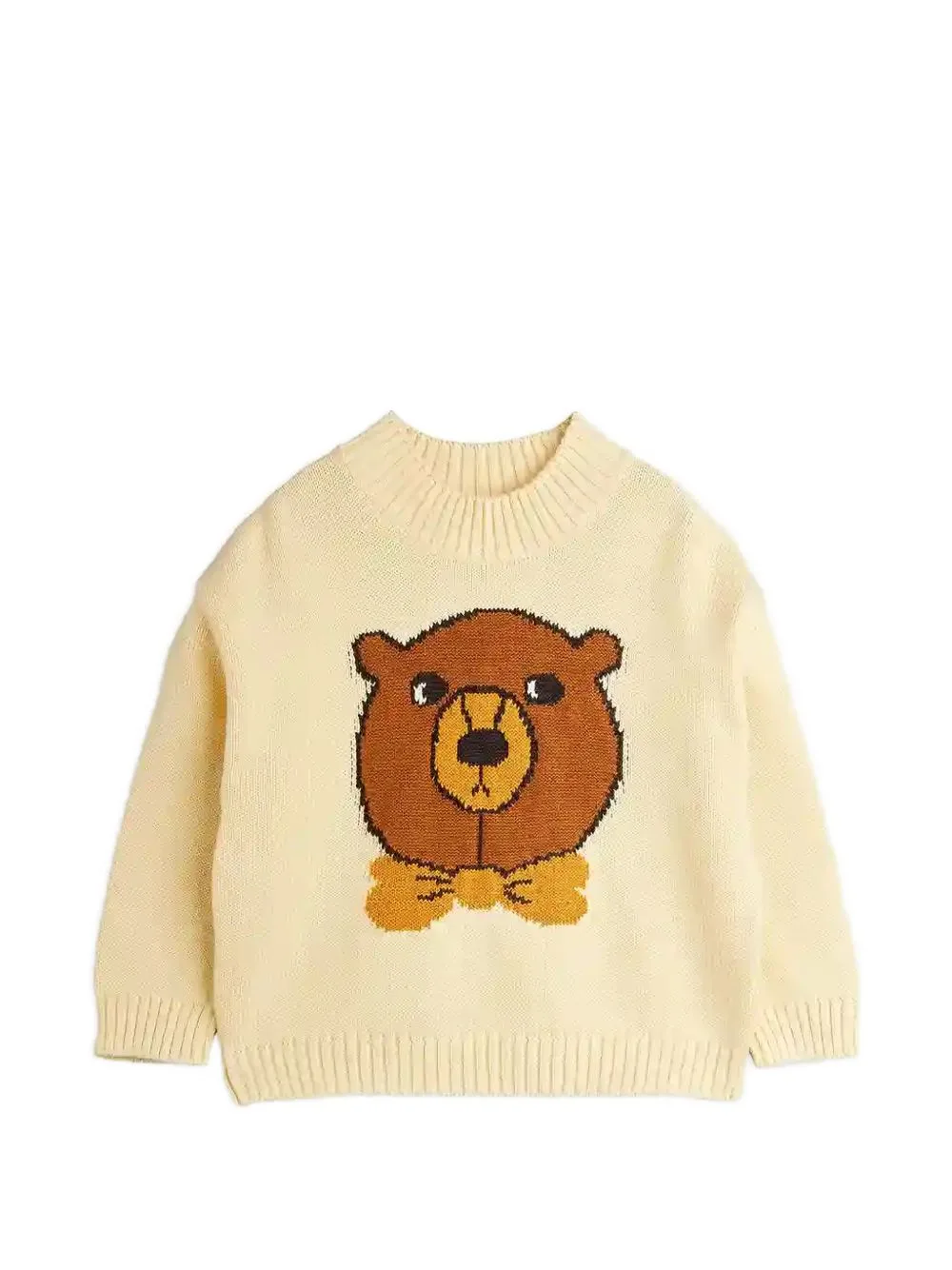 Bear-Intarsia Sweater by Mini Rodini