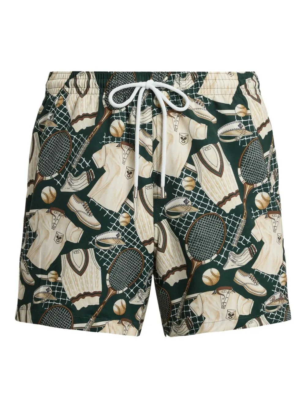Tennis-Print Drawstring Swim Shorts by Ralph Lauren Purple Label