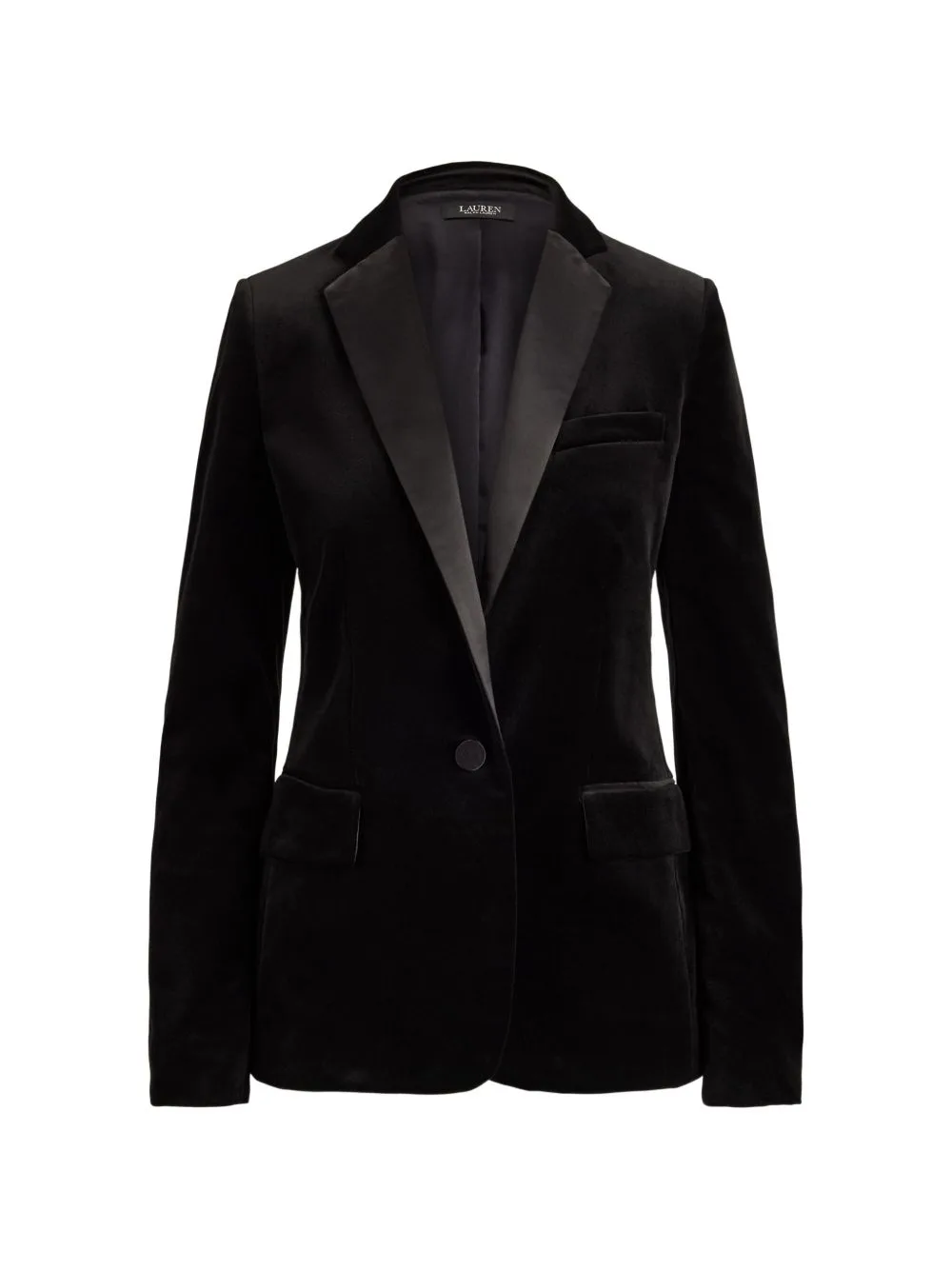 Velvet Single-Breasted Blazer by Lauren Ralph Lauren