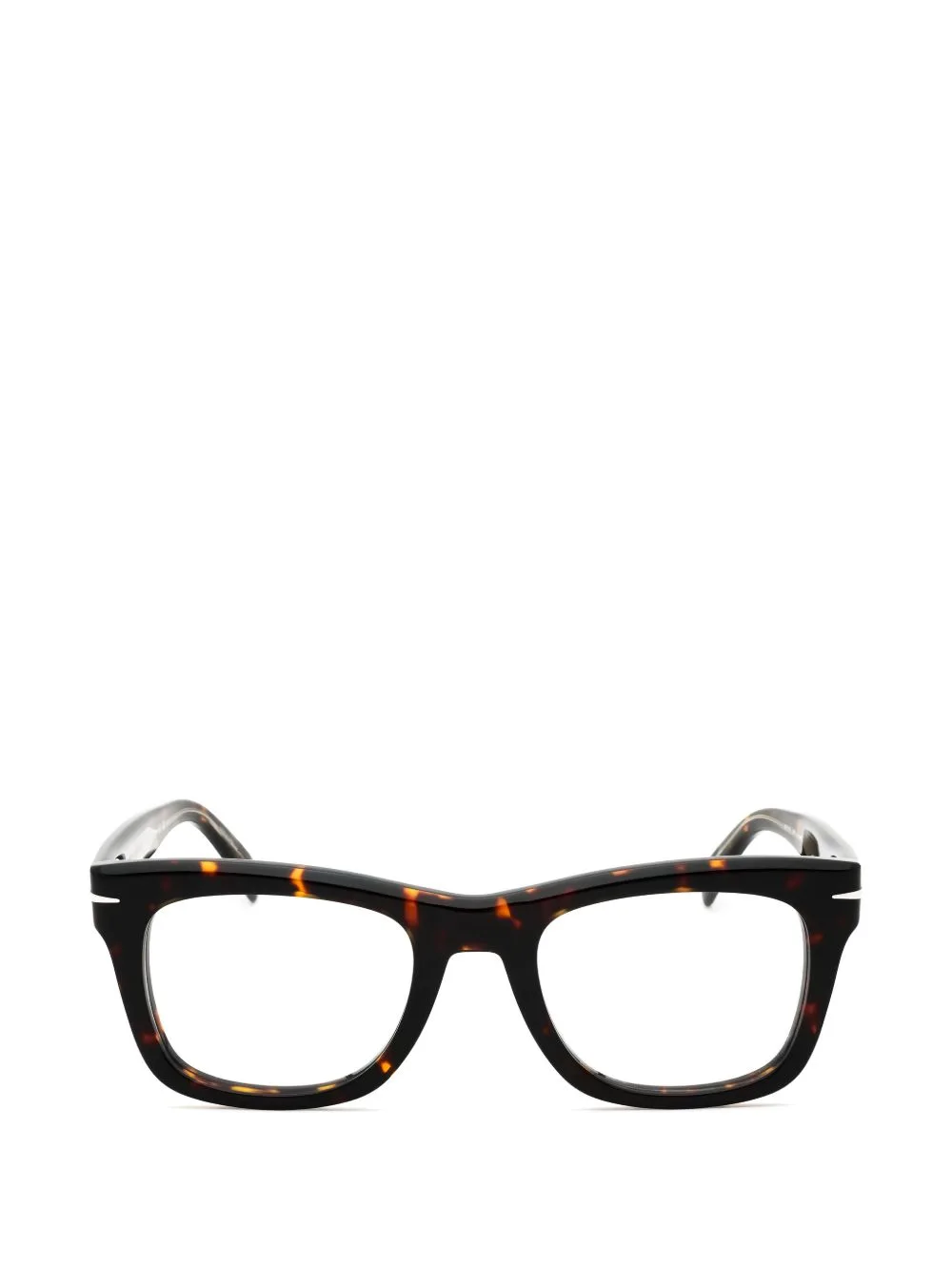 Tortoiseshell-Effect Square-Frame Glasses