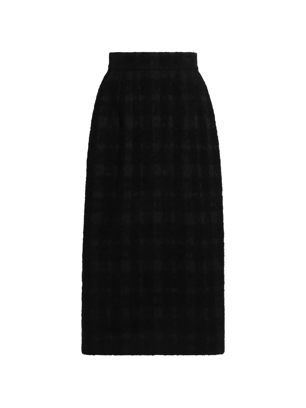 Wool-Blend Check Bouclé Midi Skirt by Dolce & Gabbana