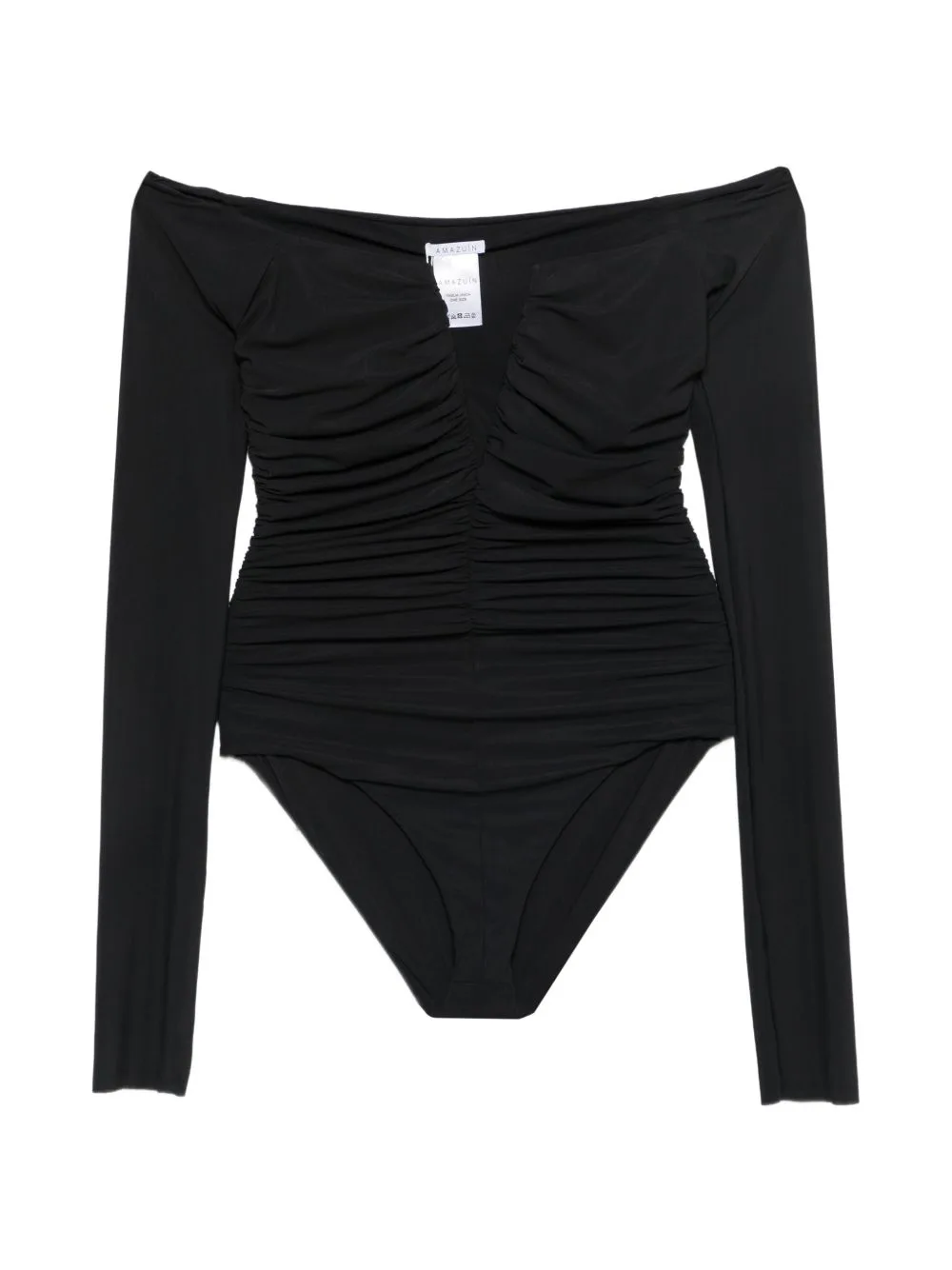 Alika Off-Shoulder Ruched Bodysuit by Amazuìn