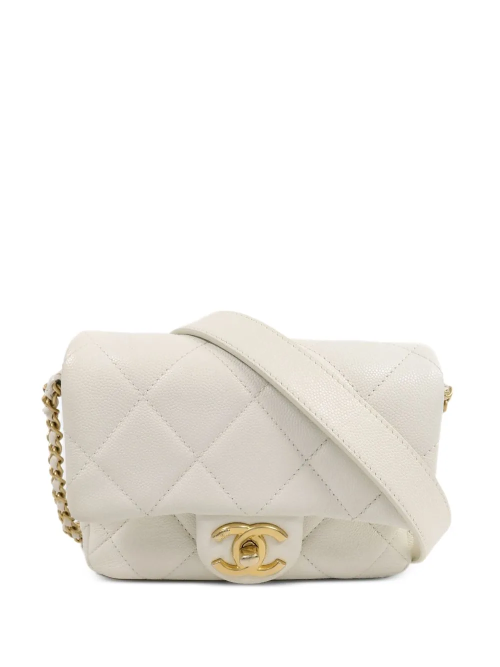 Mini Coins Flap Leather Shoulder Bag by CHANEL Pre-Owned