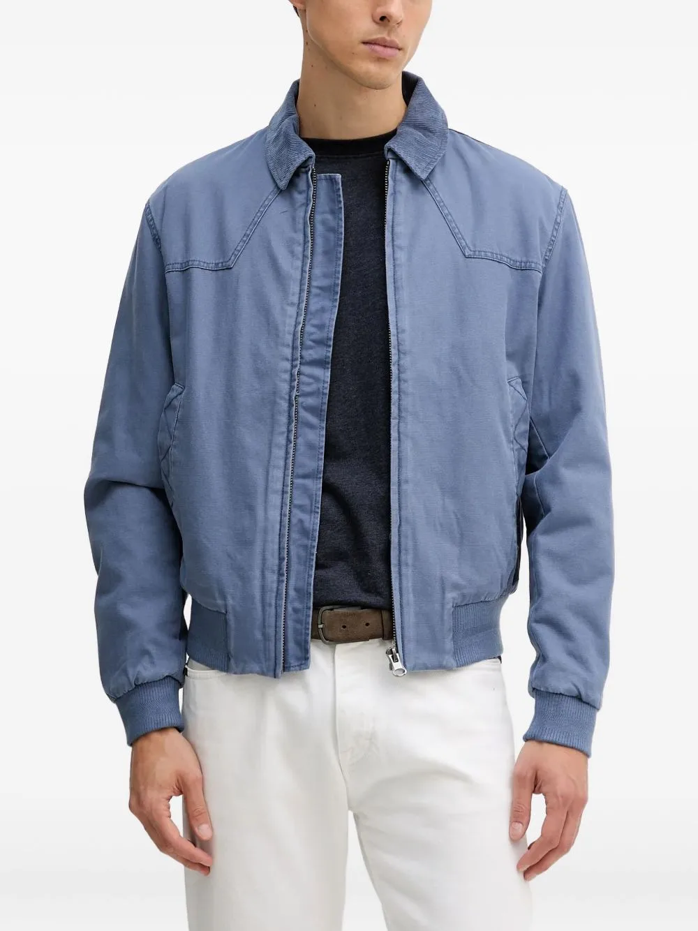 Corduroy Collar Cotton Jacket by Benetton