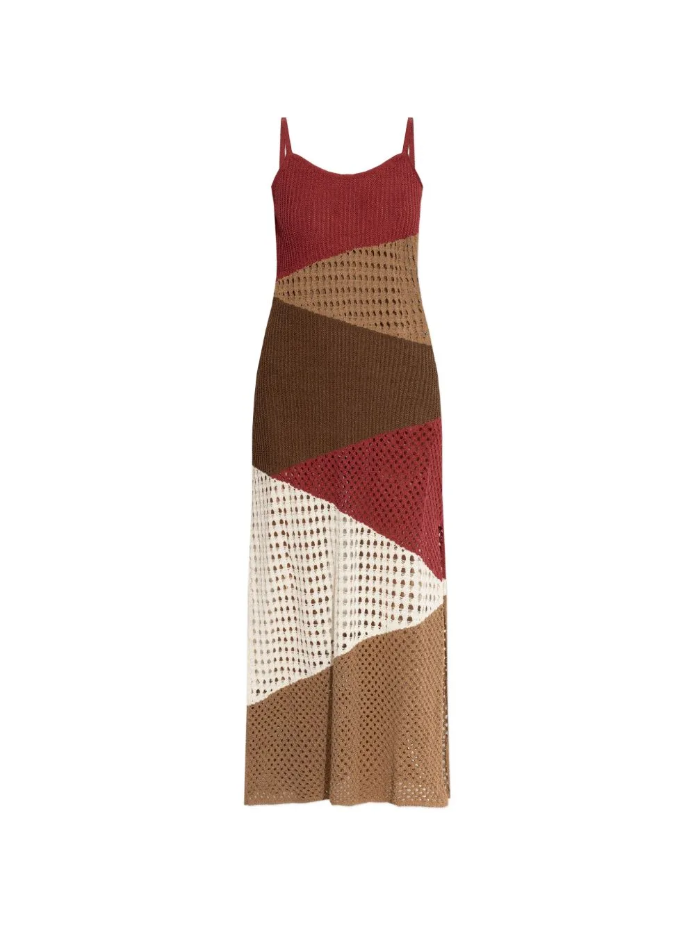 Colour-Block Open-Knit Maxi Dress by Akep