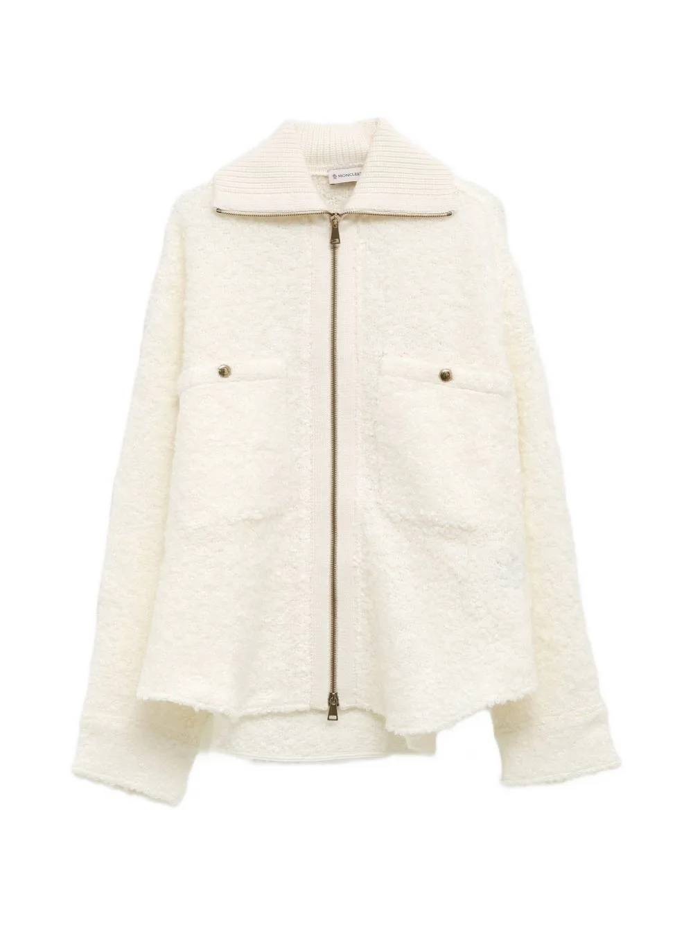 Tweed Bouclé-Knit Zip-Up Jacket by Moncler