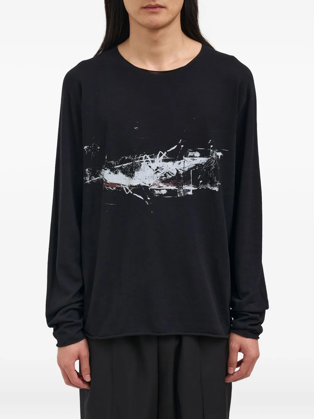 Graphic-Print Long-Sleeve Top by Isabel Benenato