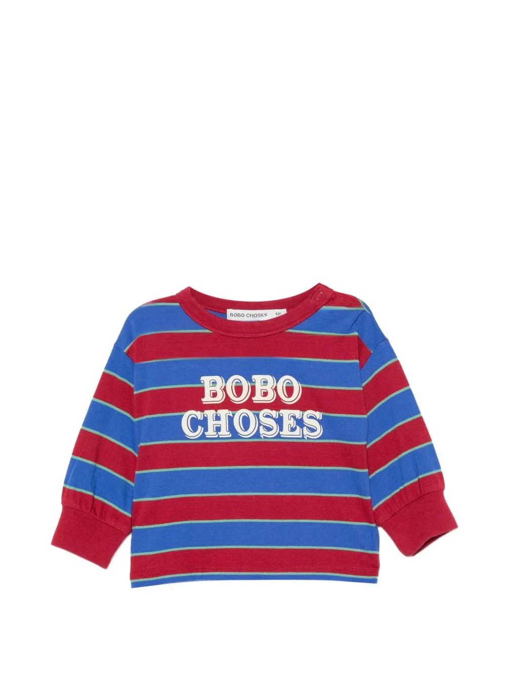 Striped Logo-Print T-Shirt by Bobo Choses
