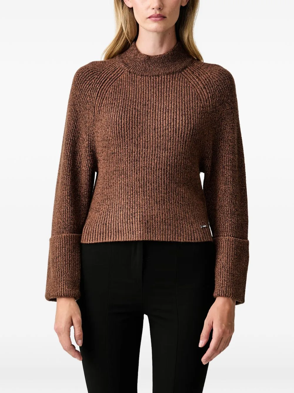 Ribbed-Knit Raglan-Sleeve Sweater by DKNY