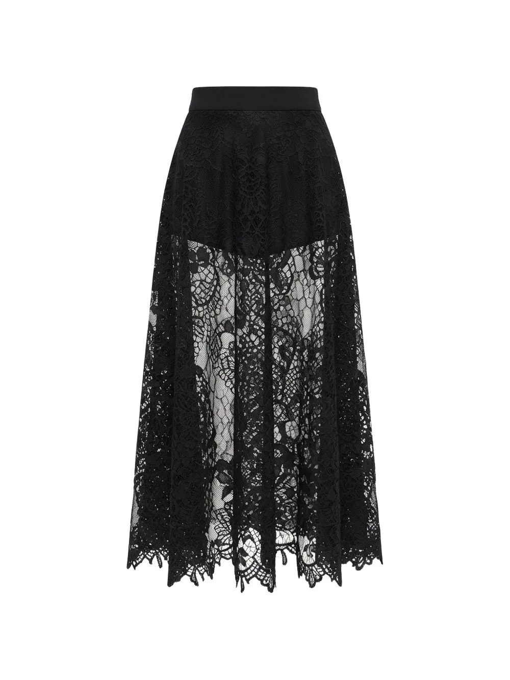 Lace-Overlay Skirt by Gemy Maalouf