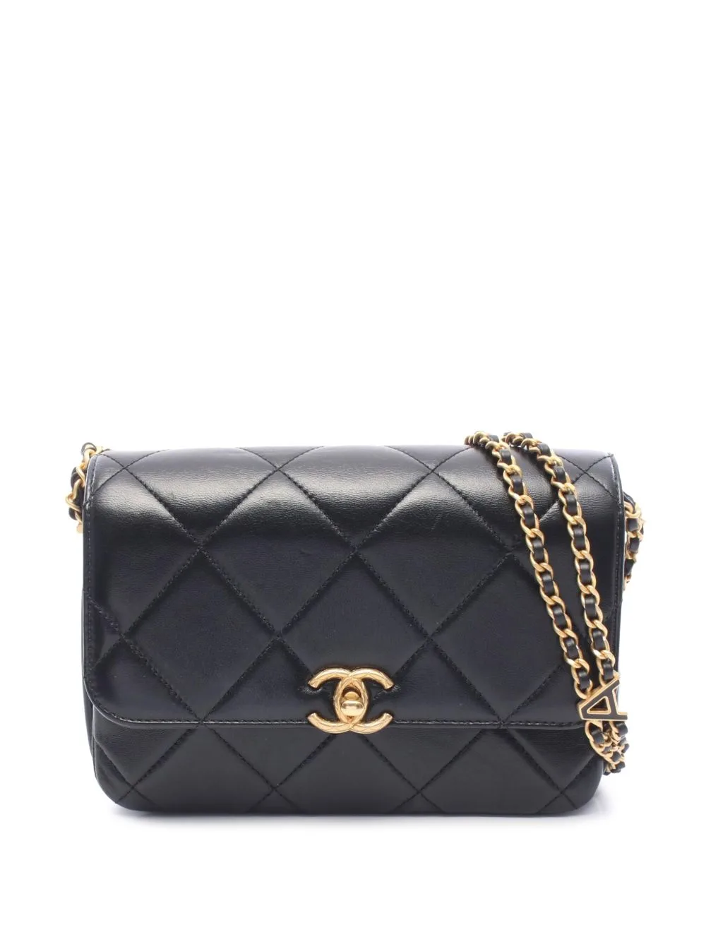 2021-2026 CC Quilted Lambskin Single Flap Crossbody Bag