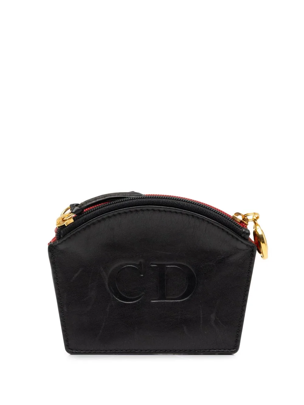 20th Century Leather CD Trio Purse Coin Pouch by Christian Dior Pre-Owned