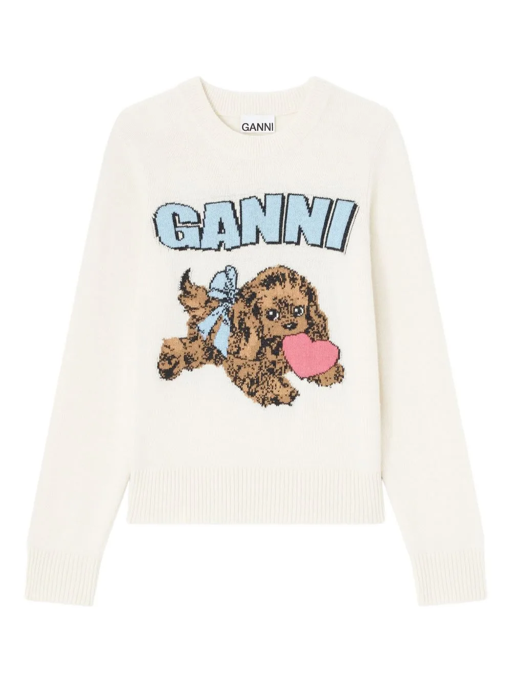 Puppy Logo Intarsia Sweater by GANNI