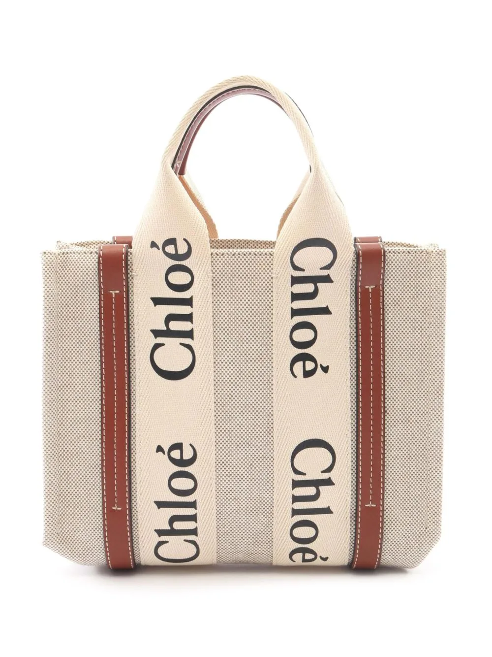 2015-2026 Small Canvas Woody Tote Satchel by Chloé Pre-Owned