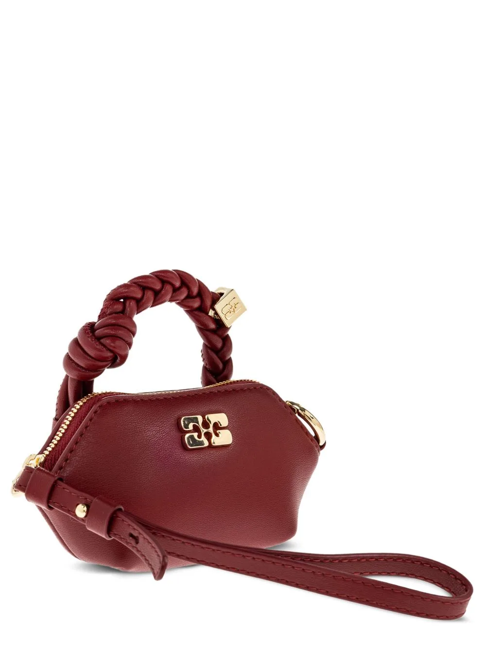 Braided-Handle Leather Tote Bag by GANNI