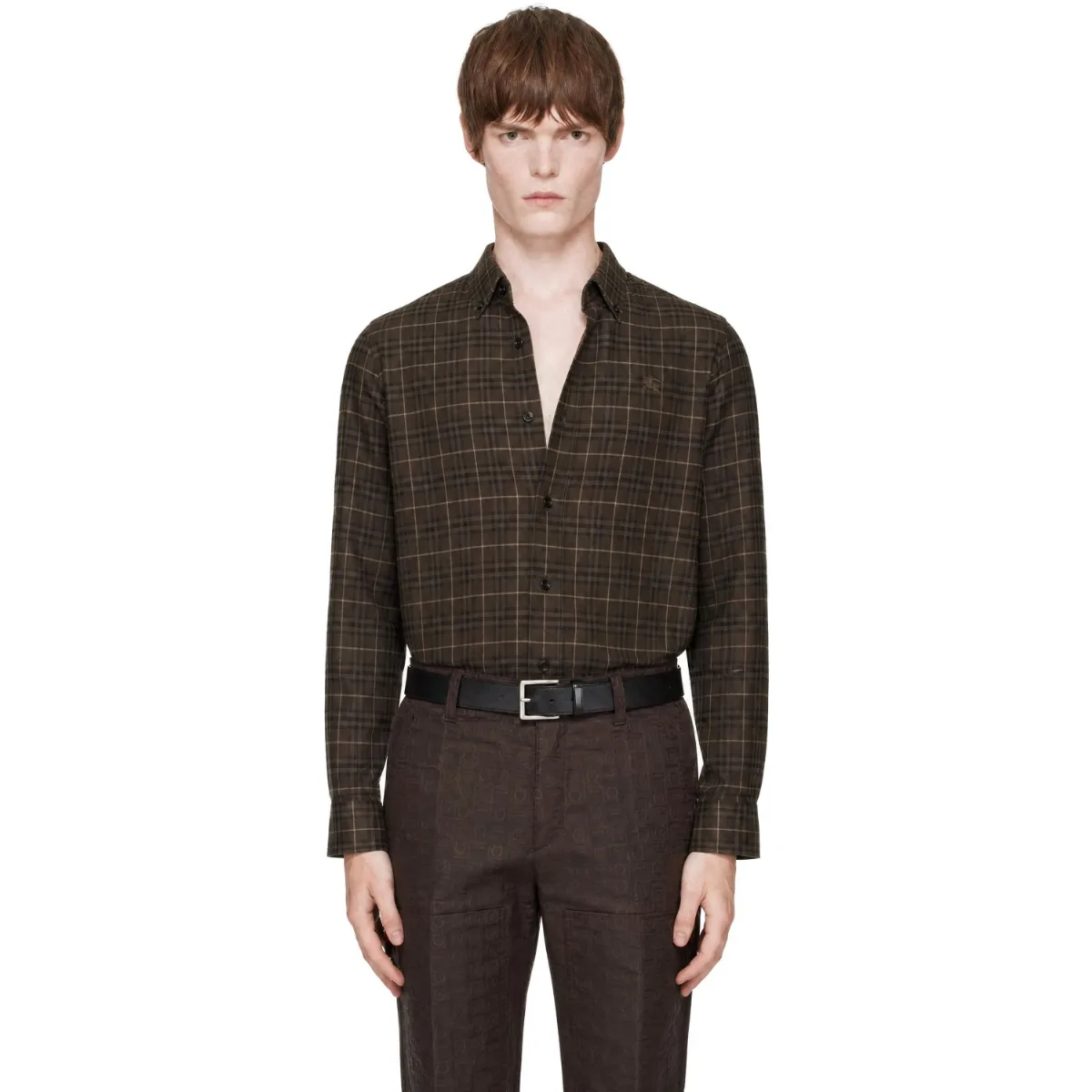 Relaxed Fit Check Cotton Shirt by Burberry