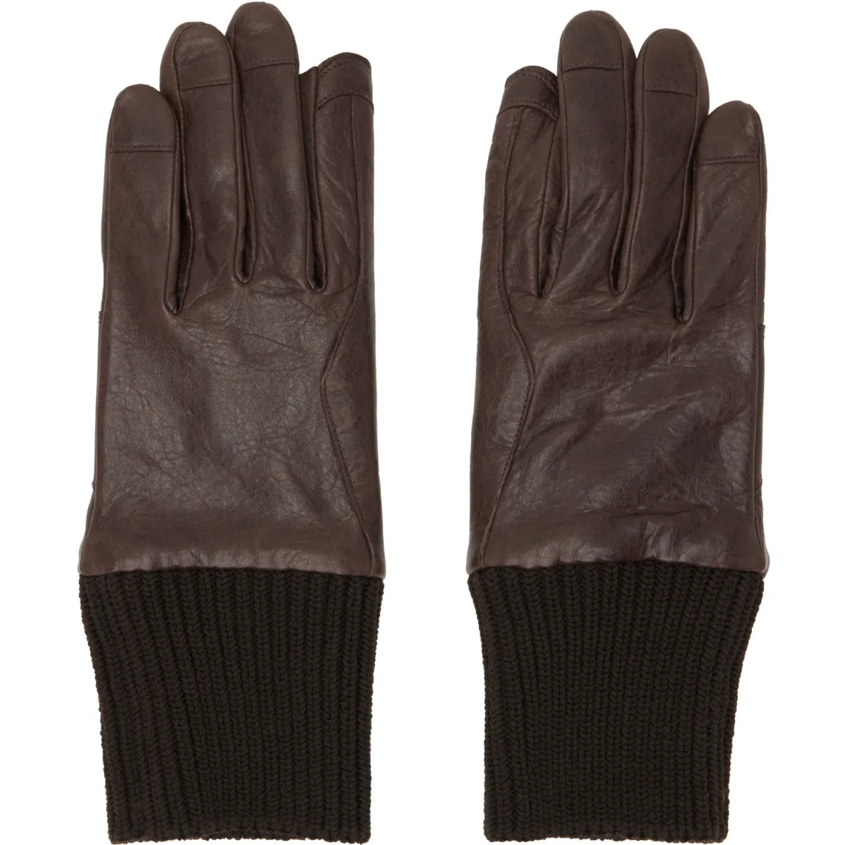Tower Rib Cuff Gloves by Rick Owens