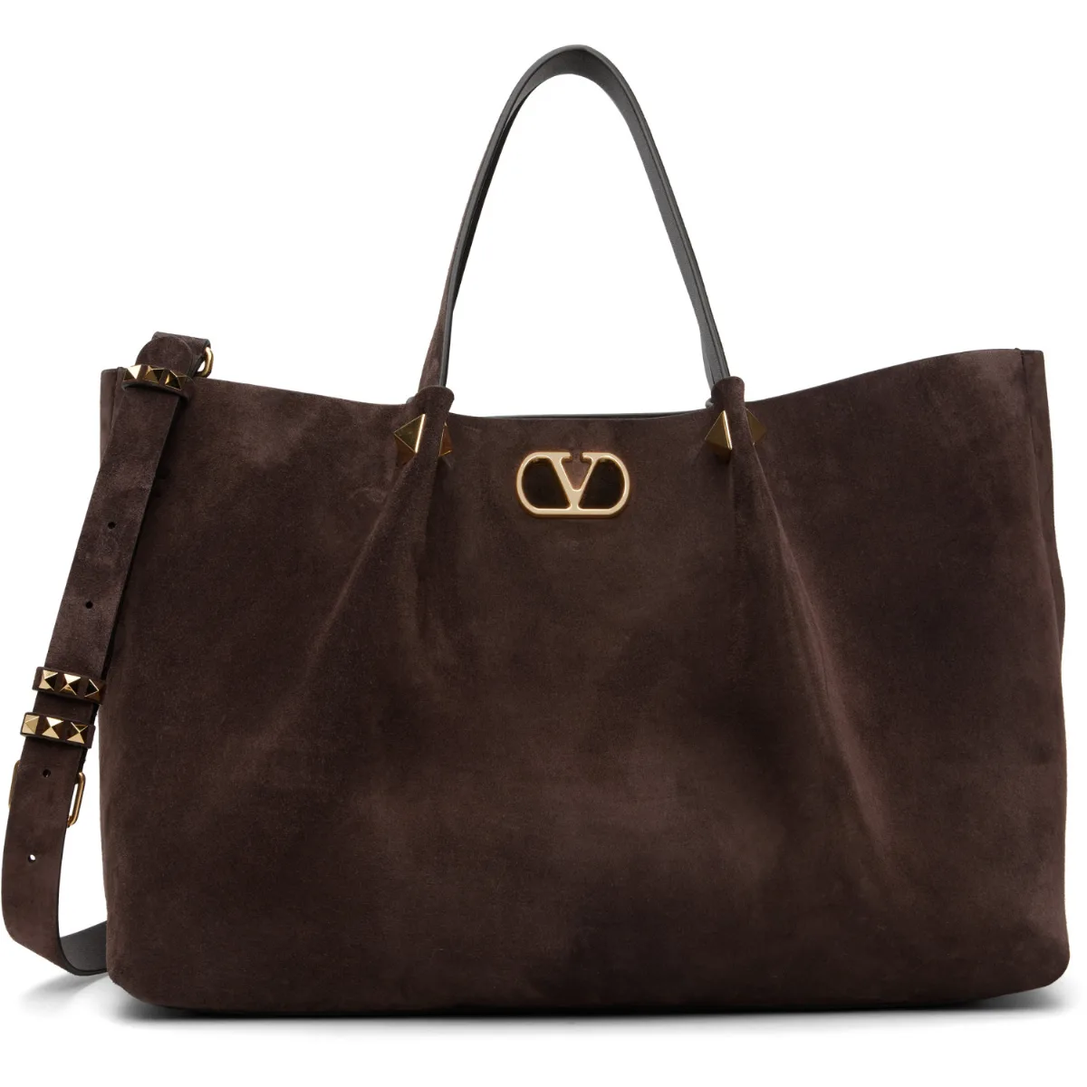 Soft Suede Large Shopping Tote by Valentino Garavani