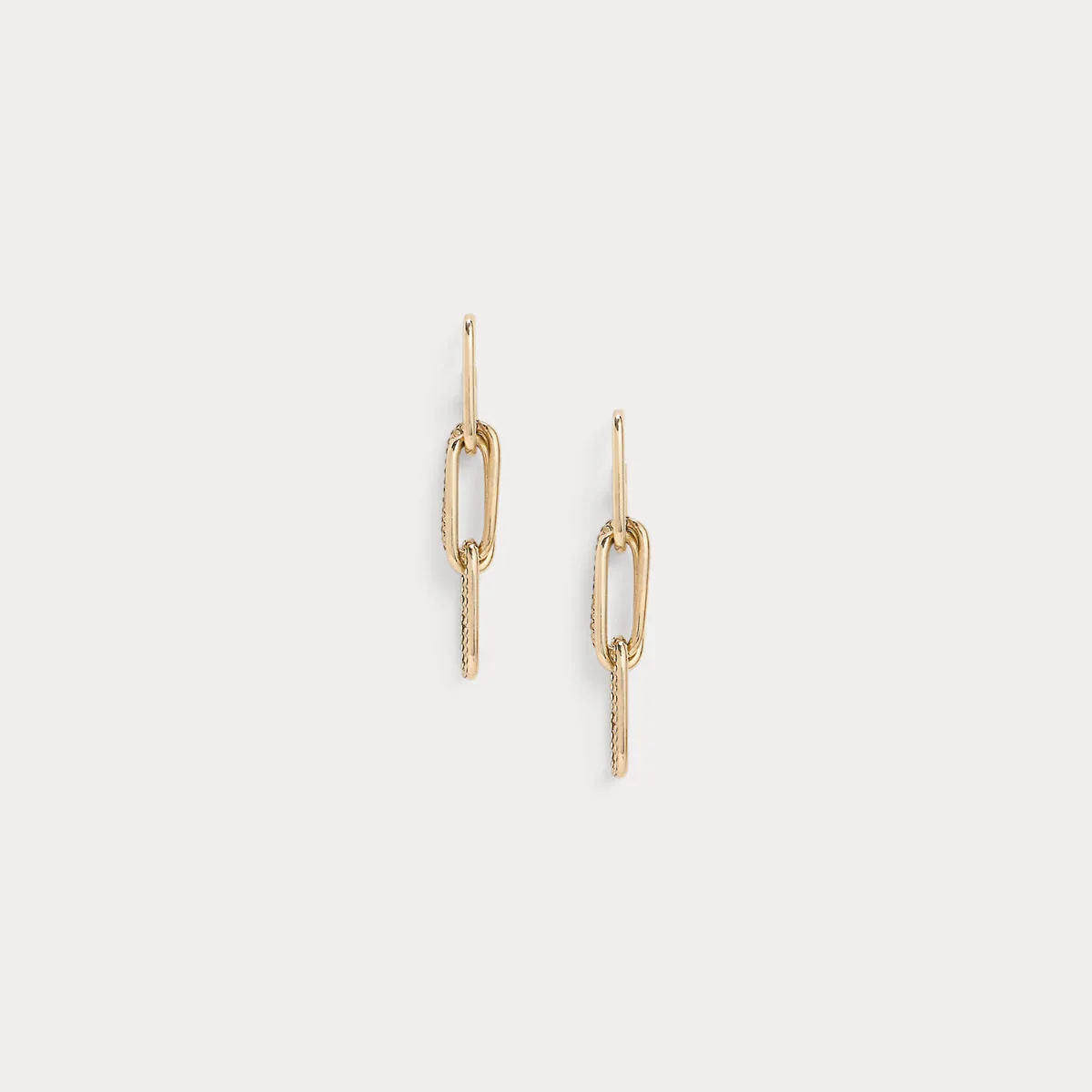 Champagne-Tone Overlap Earrings