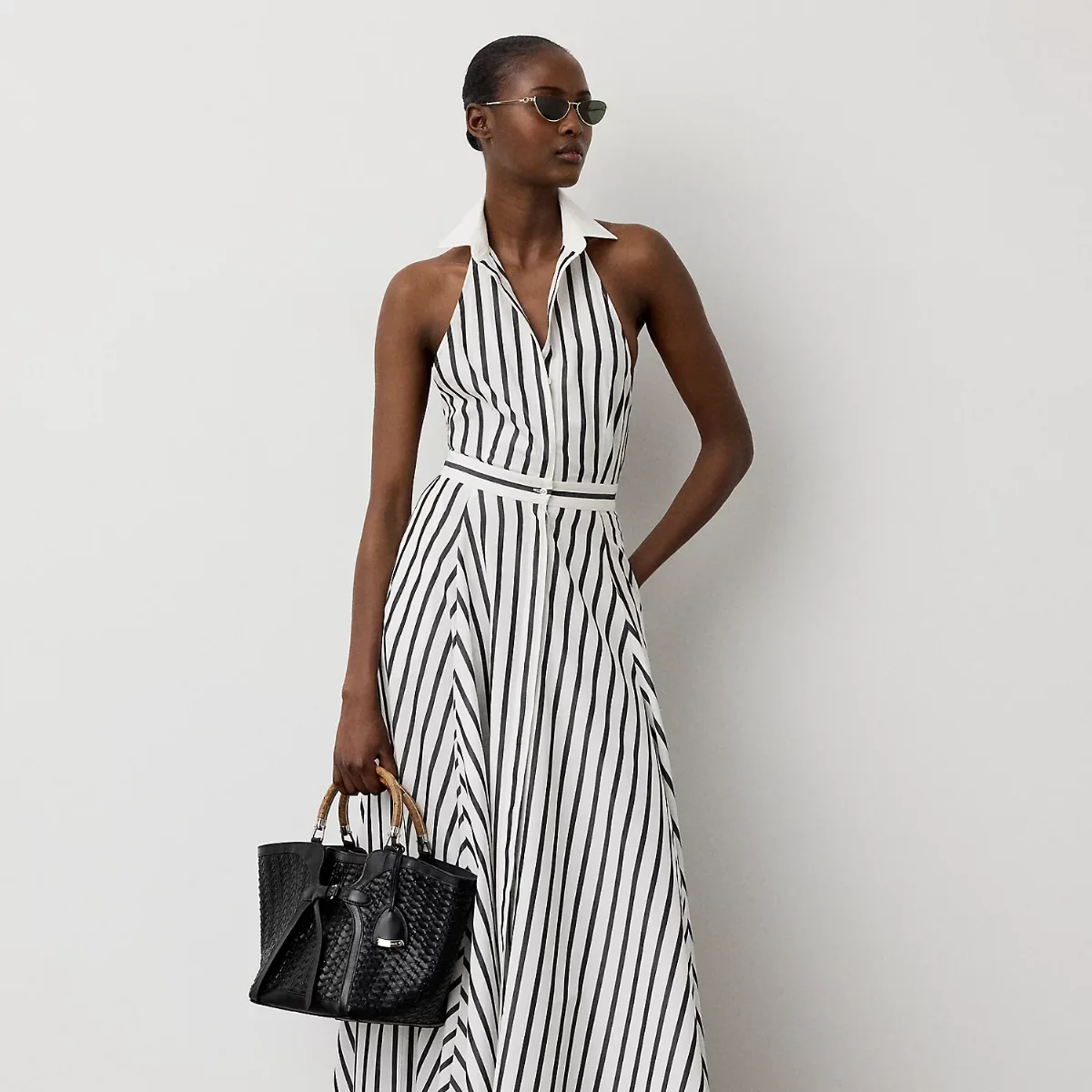 Eldred Striped Cotton Day Dress