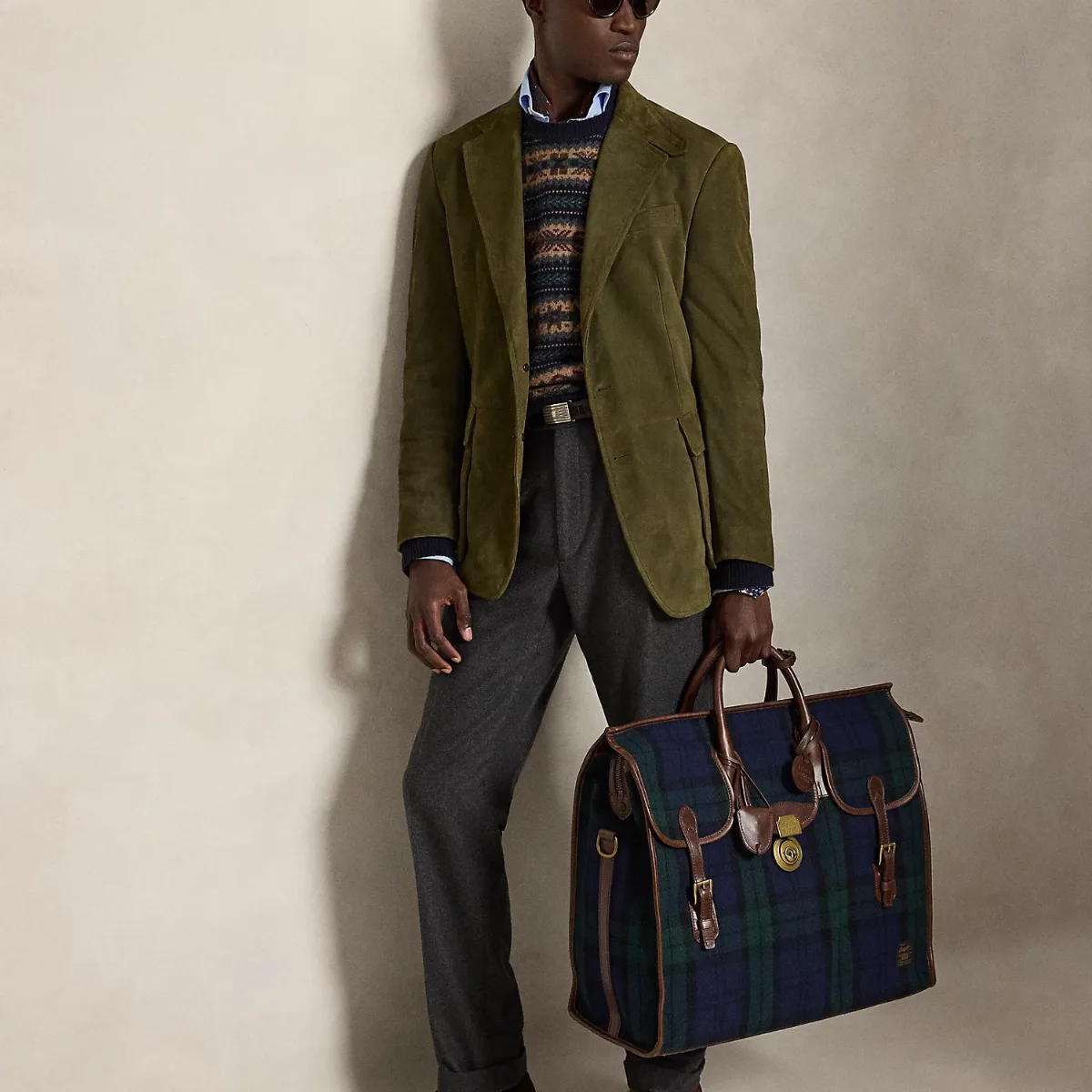 Heritage Lock Plaid Tweed Weekender Bag by Polo Ralph Lauren