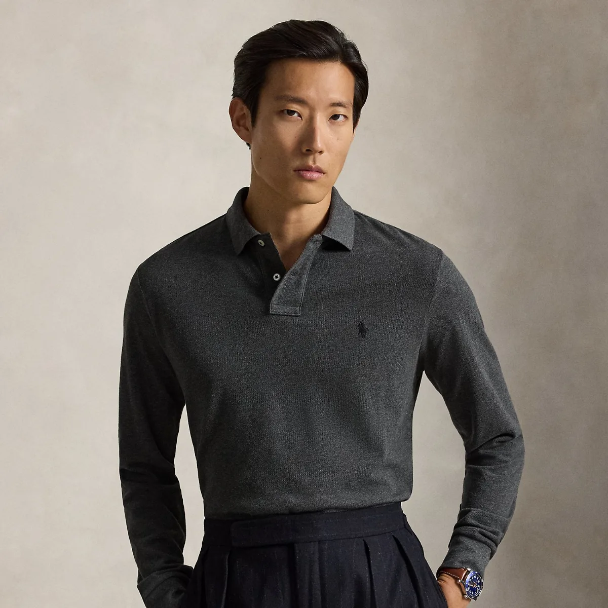 Custom Slim Fit Mesh Polo Shirt