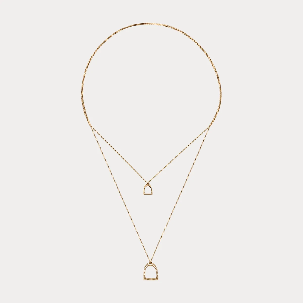 Pave Double-Stirrup Lariat Necklace by Ralph Lauren