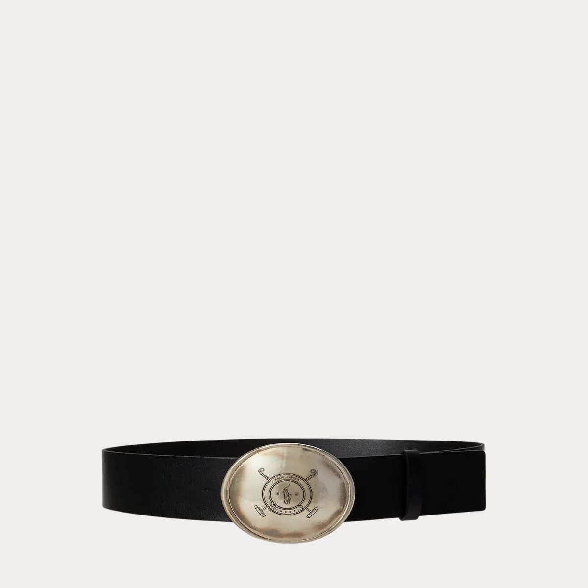 Plaque-Buckle Leather Belt by Polo Ralph Lauren