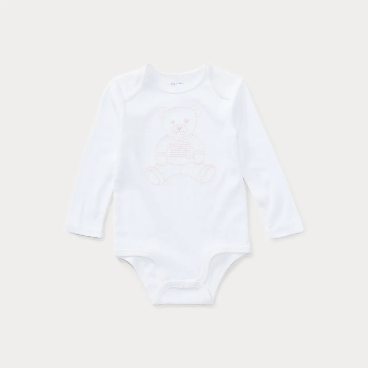 Polo Bear Cotton Interlock Bodysuit by Ralph Lauren