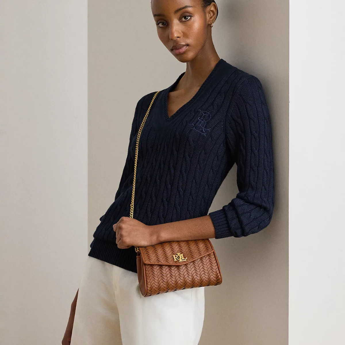 Woven Turn-Lock Wristlet Crossbody by Lauren Ralph Lauren