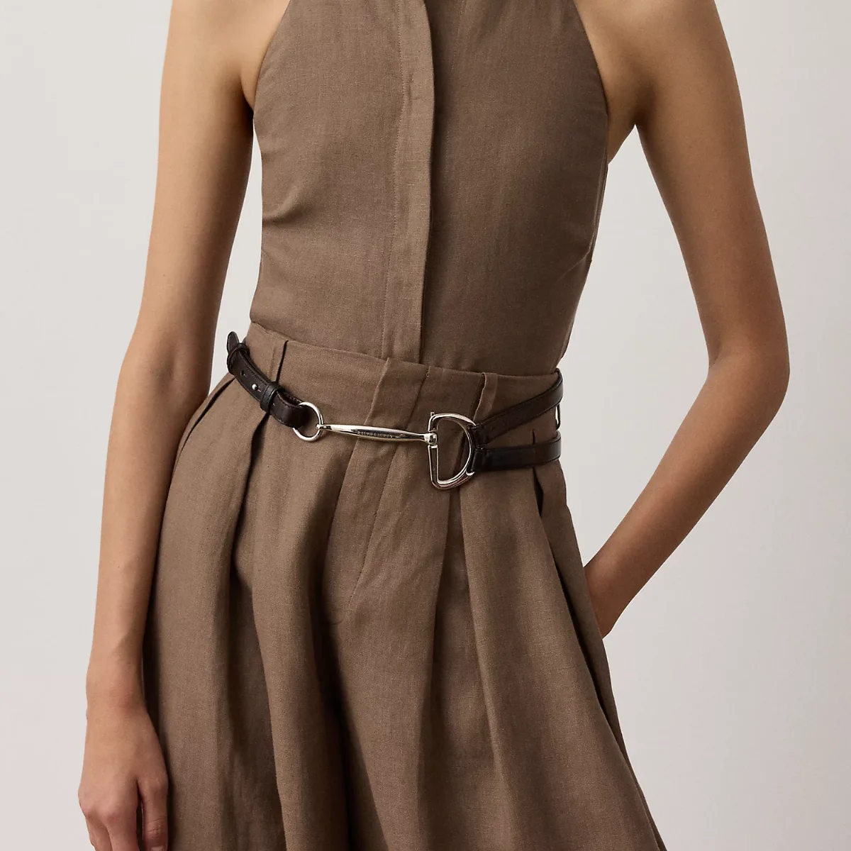 Distressed Equestrian Skinny Belt by Ralph Lauren Collection
