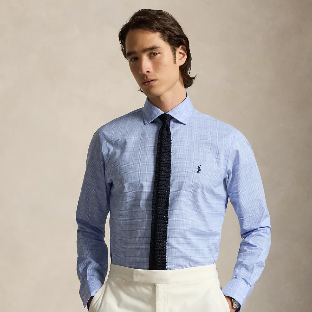 Custom Fit Glen Plaid Poplin Shirt by Polo Ralph Lauren