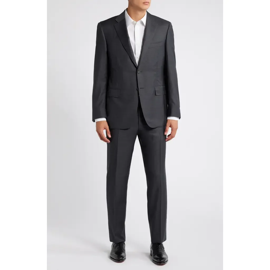 Solid Wool Suit by Canali