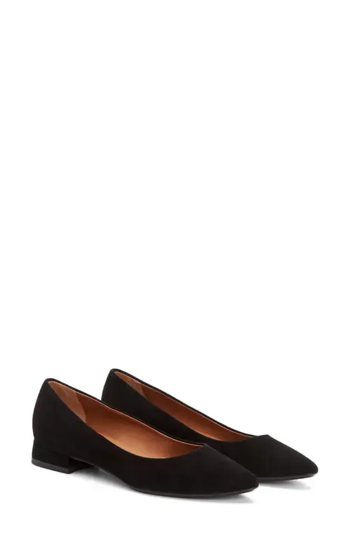 Penina Weatherproof Flat in Espresso Suede