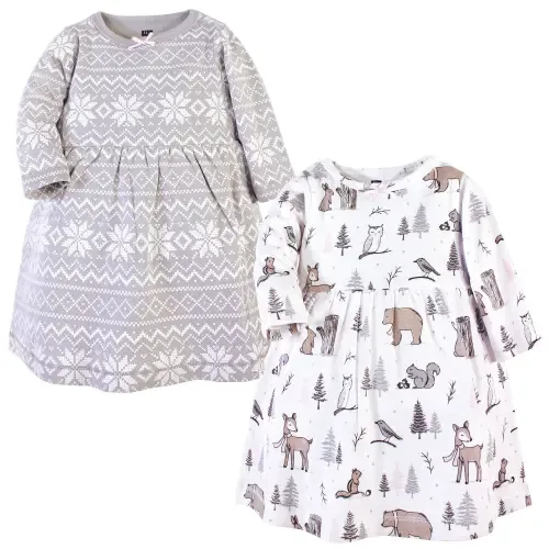 2Pk Long Sleeve Dress by Hudson Baby