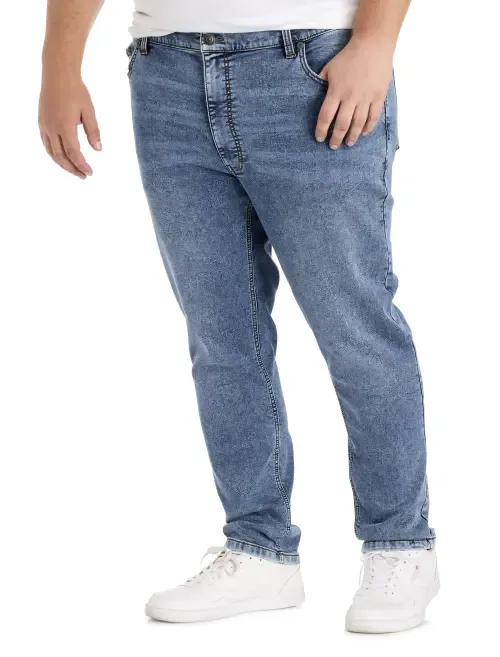 Knit Slim-Fit Weekend Jeans by True Nation by DXL