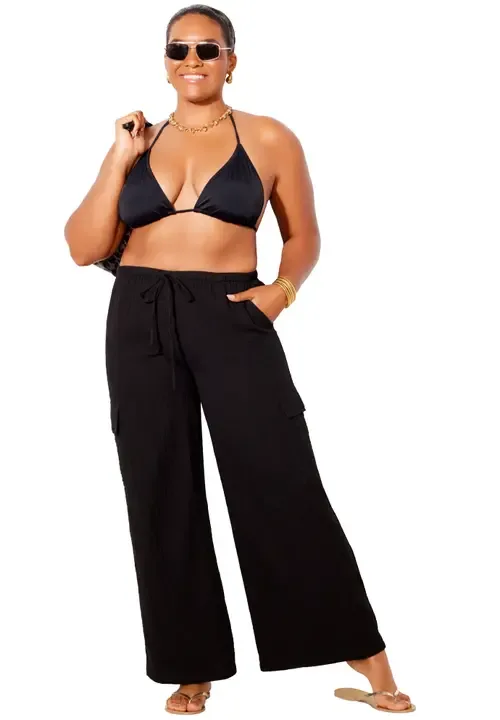 Cotton Gauze Cargo Pant by Swimsuits for All