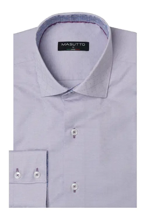 Willis Geometric Button-Up Long Sleeve Shirt by MASUTTO
