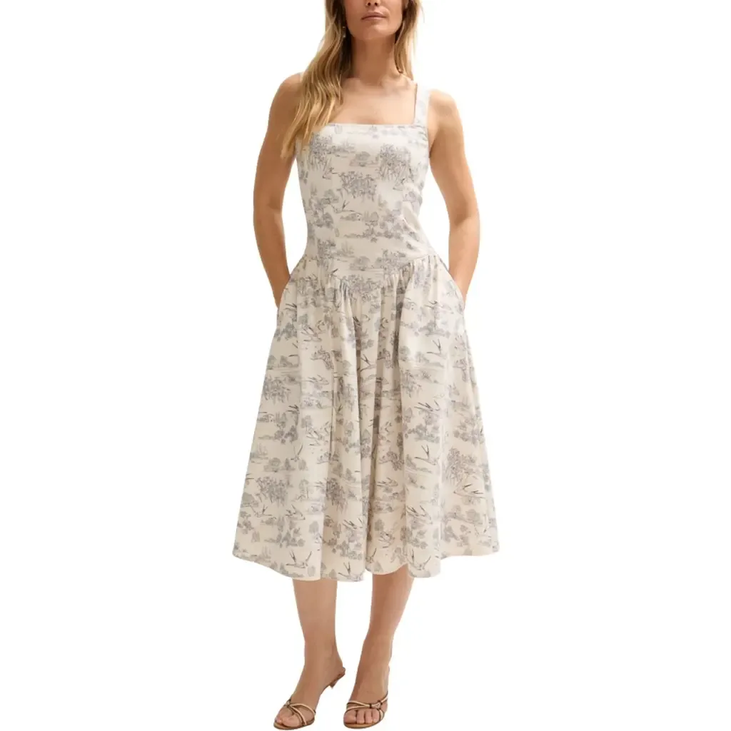 Hayley Corset Inspired Midi Dress by Lily and Lionel London