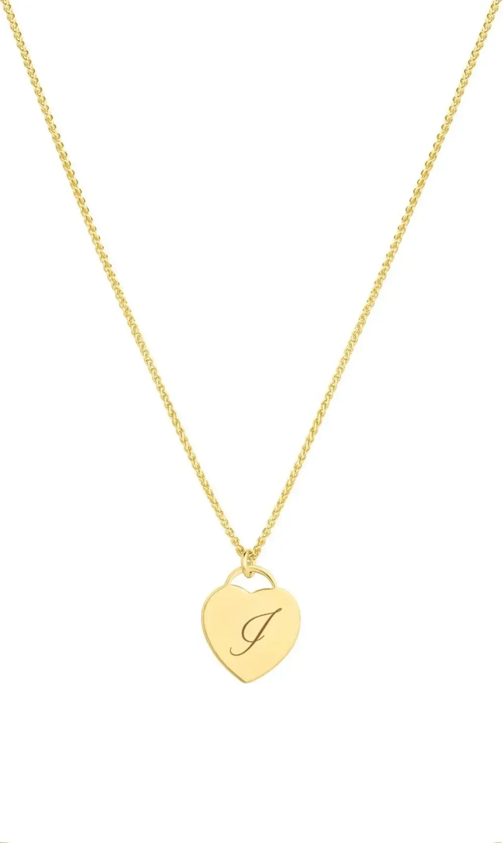 Alice Initial Heart Pendant Necklace by Set & Stones
