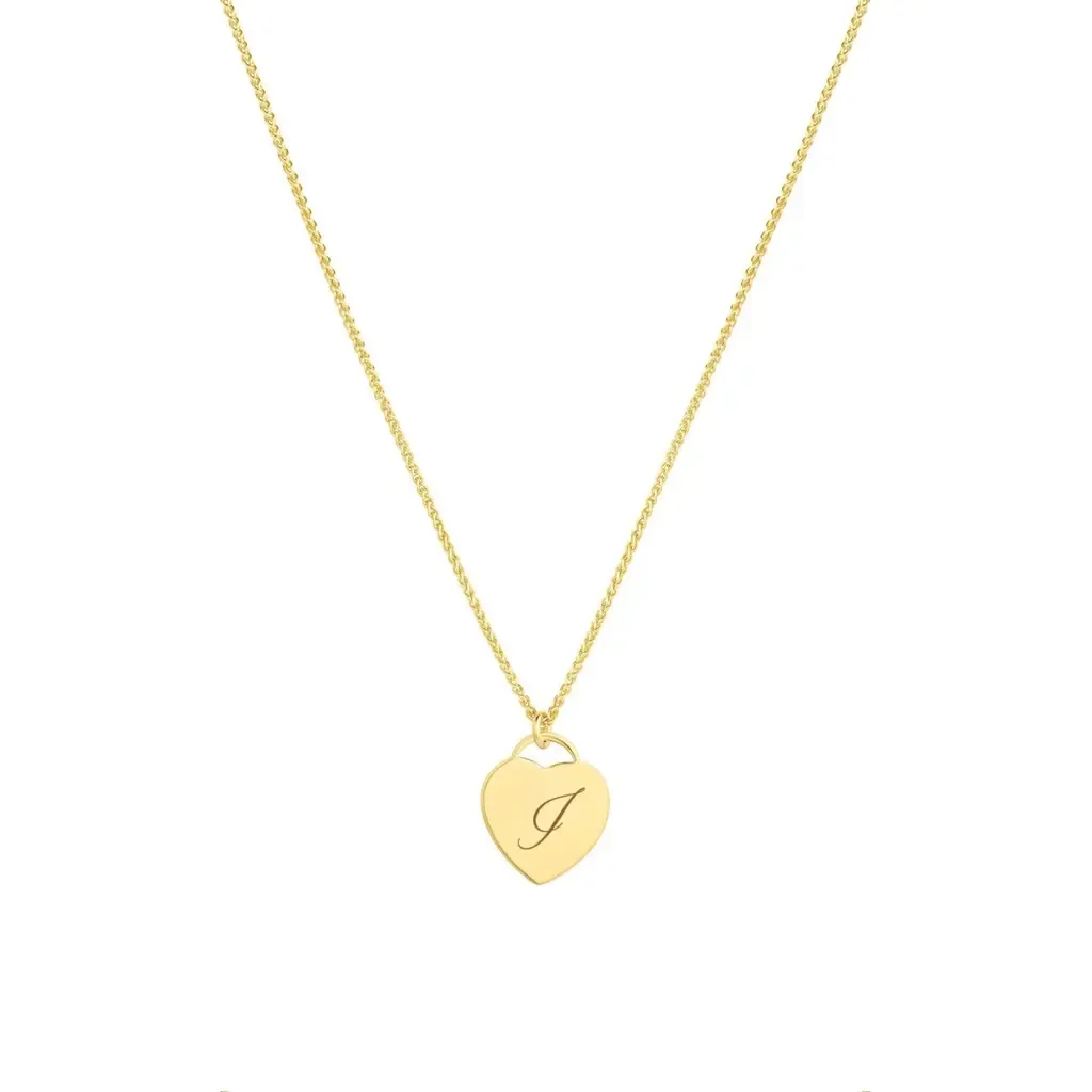 Alice Initial Heart Pendant Necklace by Set & Stones