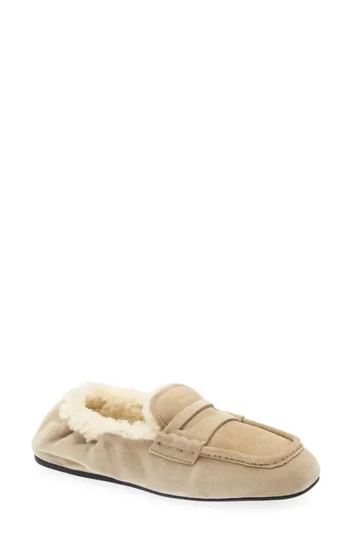 Ruches Genuine Shearling Lined Loafer by Miu Miu
