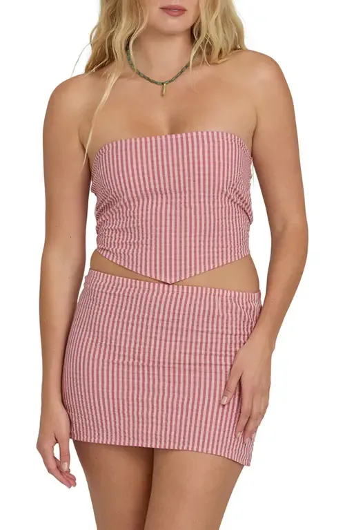 So Stripe Cotton Micro Strapless Top by Billabong