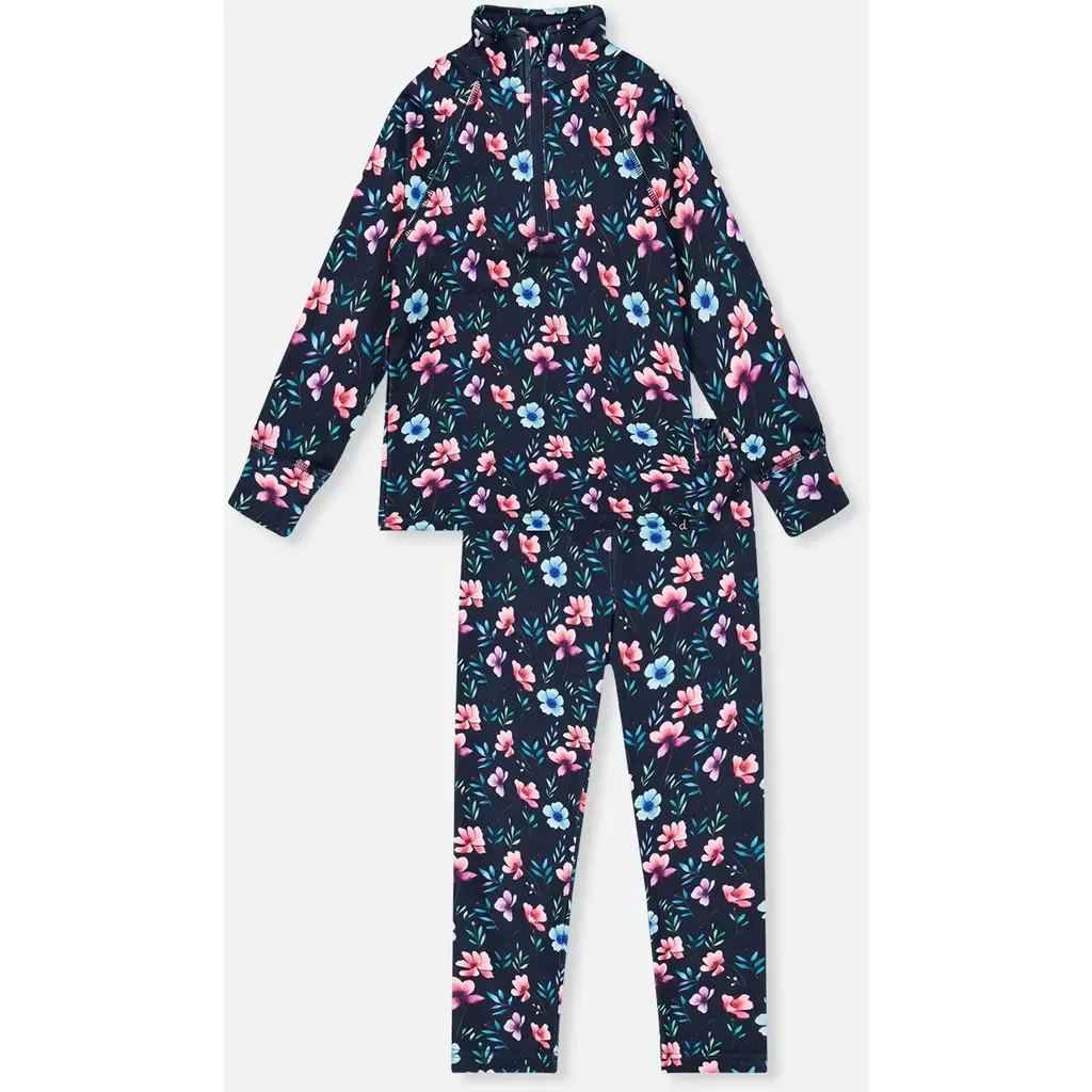 Two Piece Brushed Half-Zip Top & Pants Thermal Underwear by Deux par Deux
