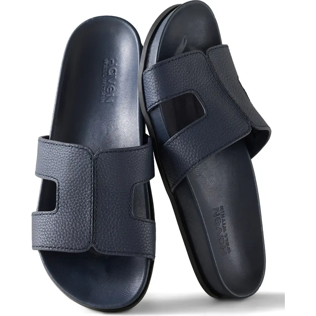 Leather Cutout Slides by Haven Well Within