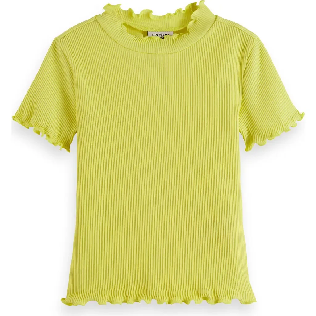 Cotton Mock Neck T-Shirt by Scotch & Soda
