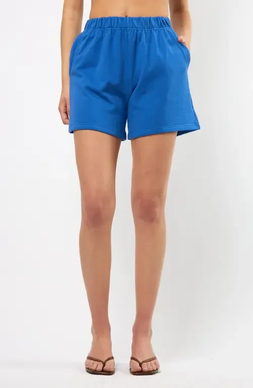 The Lakeside Set Cotton Graphic Sweat Shorts by Viens Avec Moi